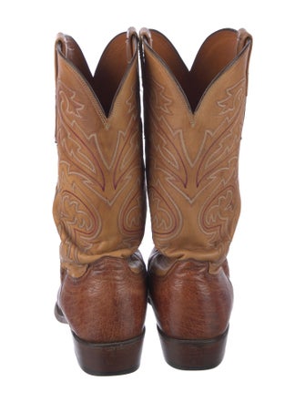 Lucchese Leather Printed Western Boots