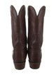 Lucchese Leather Embroidered Accent Western Boots