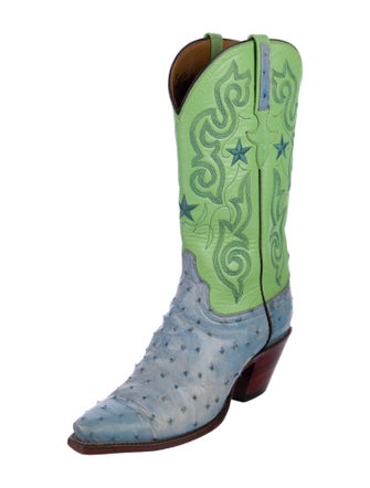 Lucchese Leather Printed Western Boots