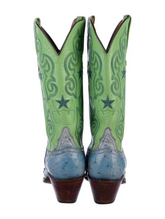 Lucchese Leather Printed Western Boots