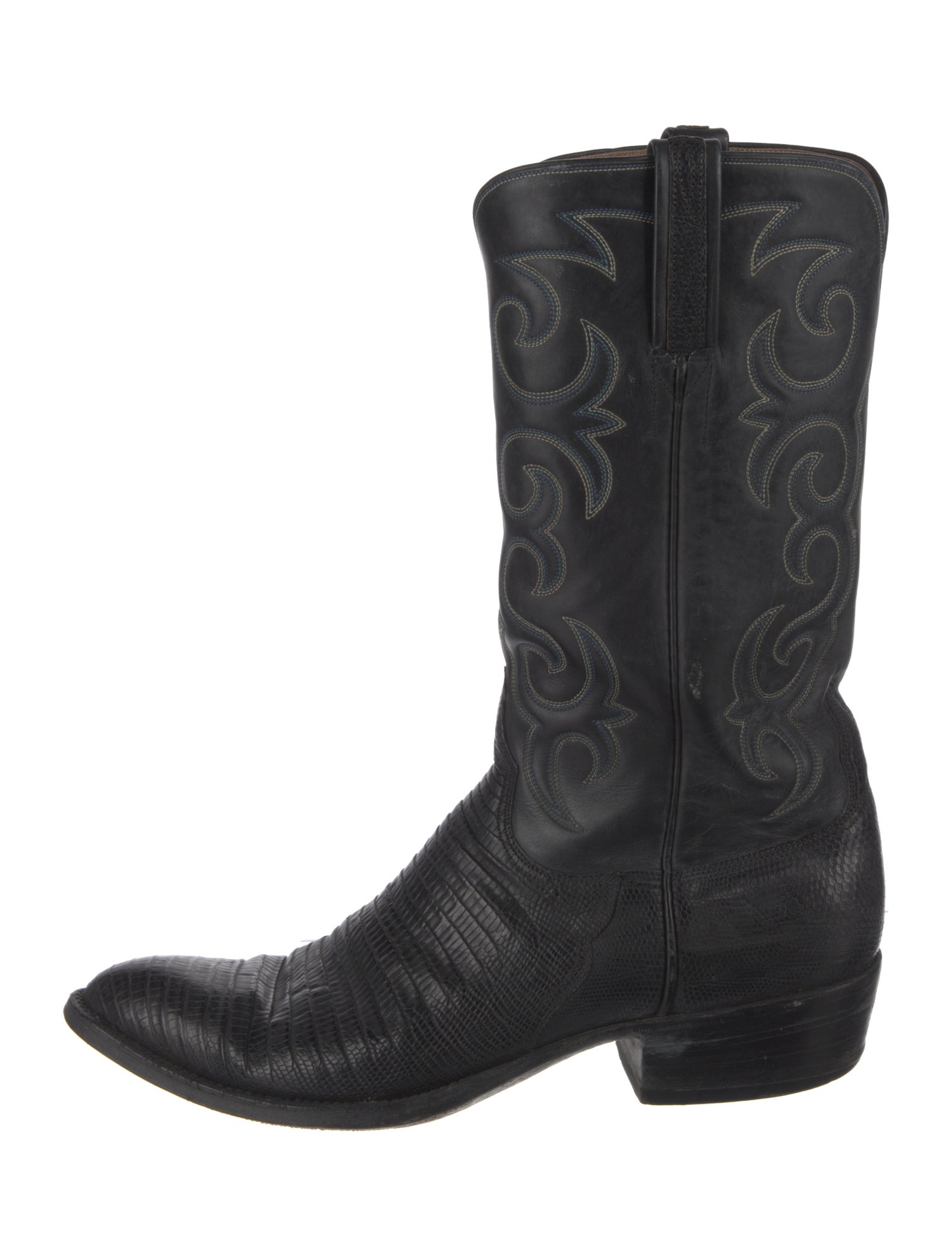Lucchese Leather Printed Western Boots