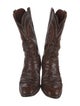 Lucchese Leather Embroidered Accent Western Boots