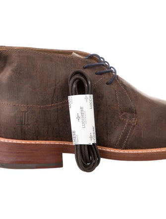 Lucchese Leather Lace-Up Boots