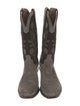 Lucchese Suede Embroidered Accent Western Boots