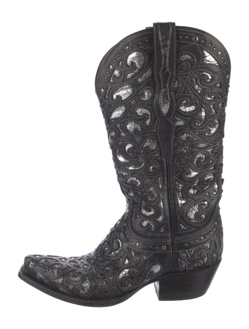 Lucchese Leather Patterned Western Boots