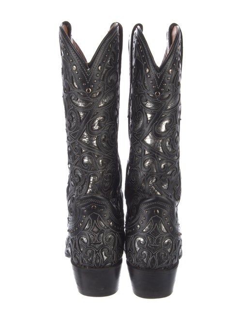 Lucchese Leather Patterned Western Boots