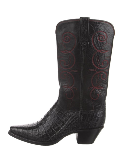 Lucchese Leather Patterned Western Boots
