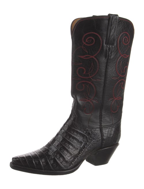 Lucchese Leather Patterned Western Boots