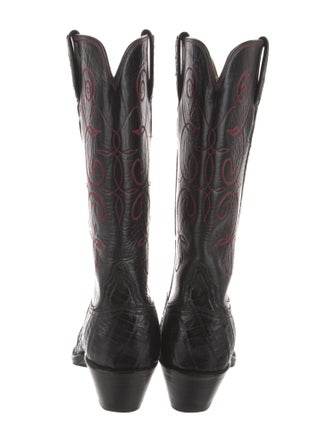 Lucchese Leather Patterned Western Boots