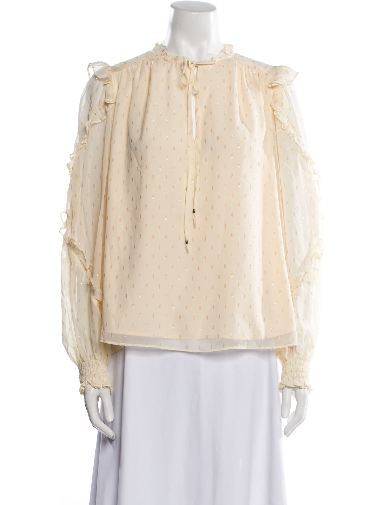 Lucchese Silk Mock Neck Blouse w/ Tags