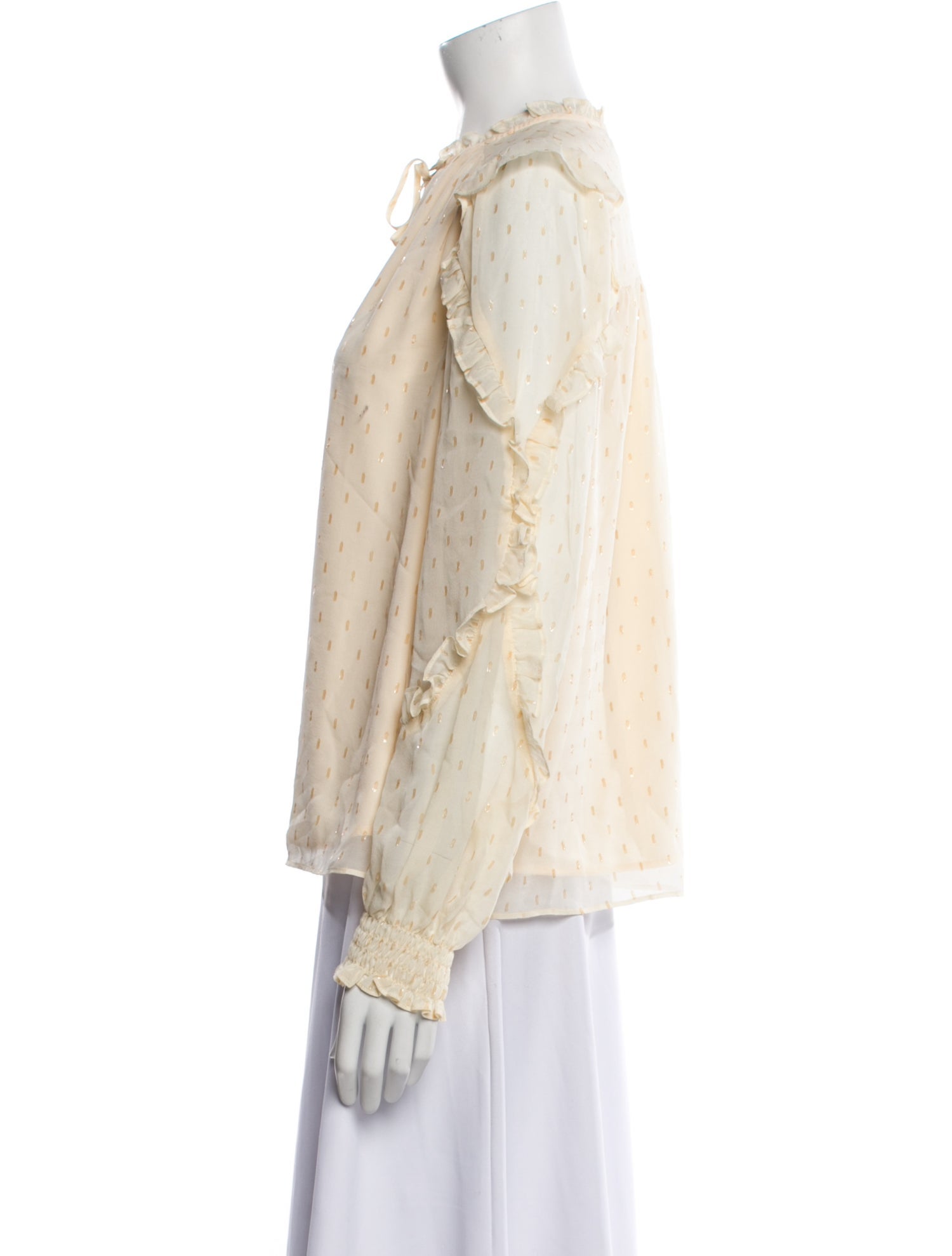 Lucchese Silk Mock Neck Blouse w/ Tags