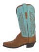 Lucchese Suede Printed Western Boots