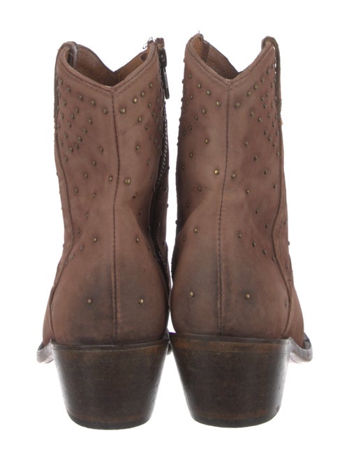 Lucchese Suede Studded Accents Western Boots