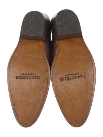 Lucchese Suede Studded Accents Western Boots