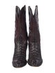 Lucchese Leather Embroidered Accent Western Boots