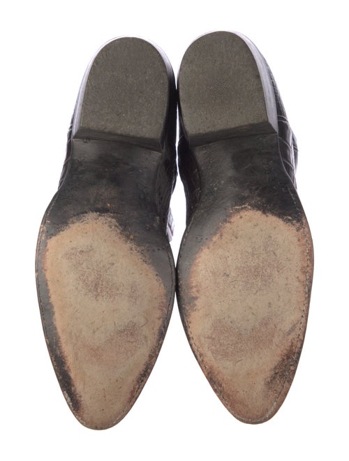 Lucchese Leather Embroidered Accent Western Boots