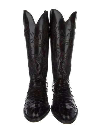 Lucchese Leather Patterned Western Boots