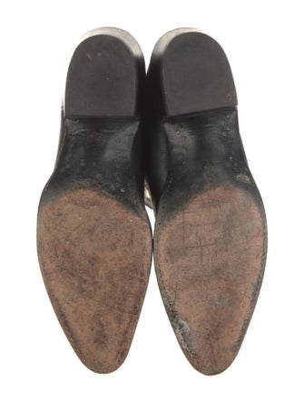 Lucchese Leather Colorblock Pattern Western Boots