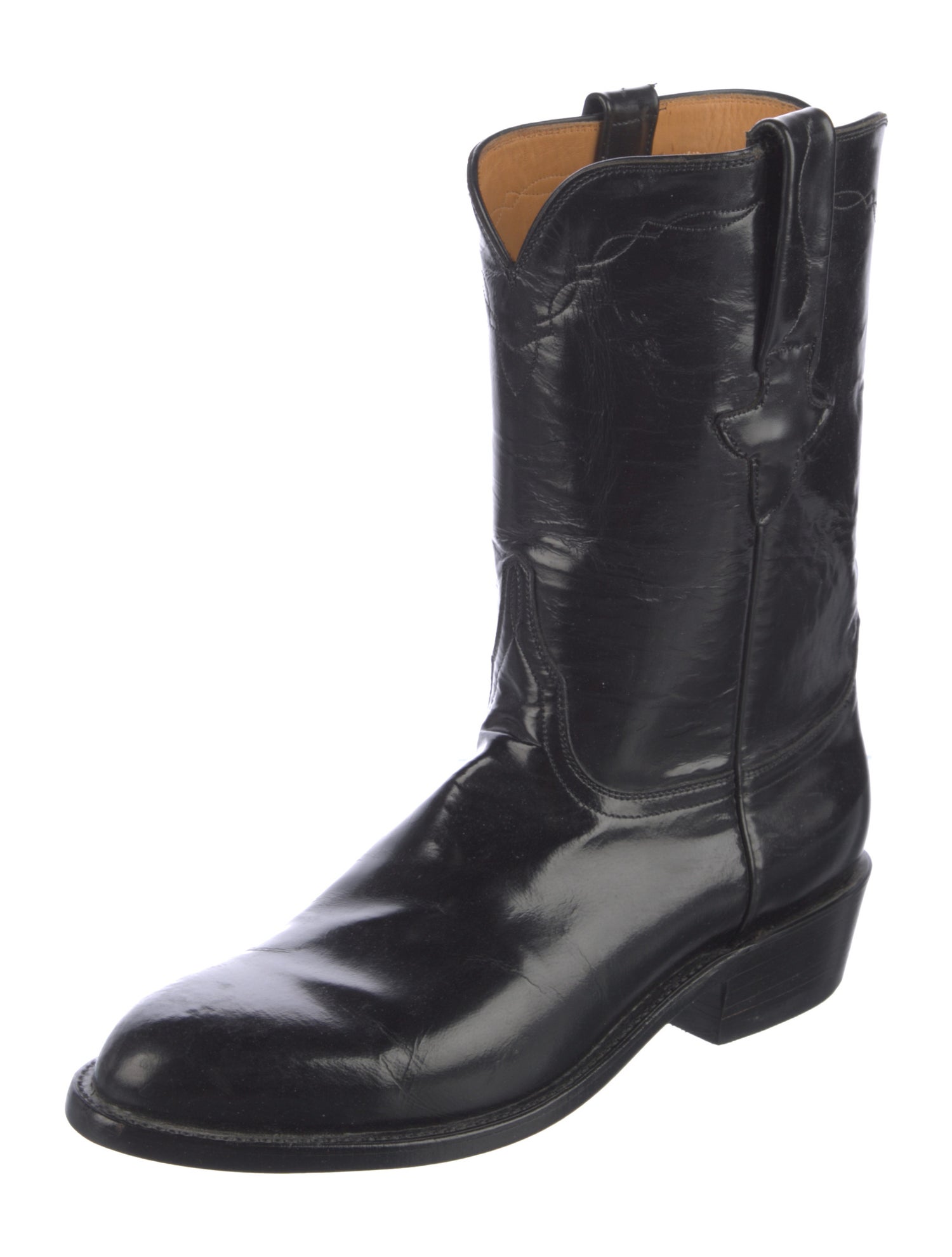 Lucchese Leather Combat Boots