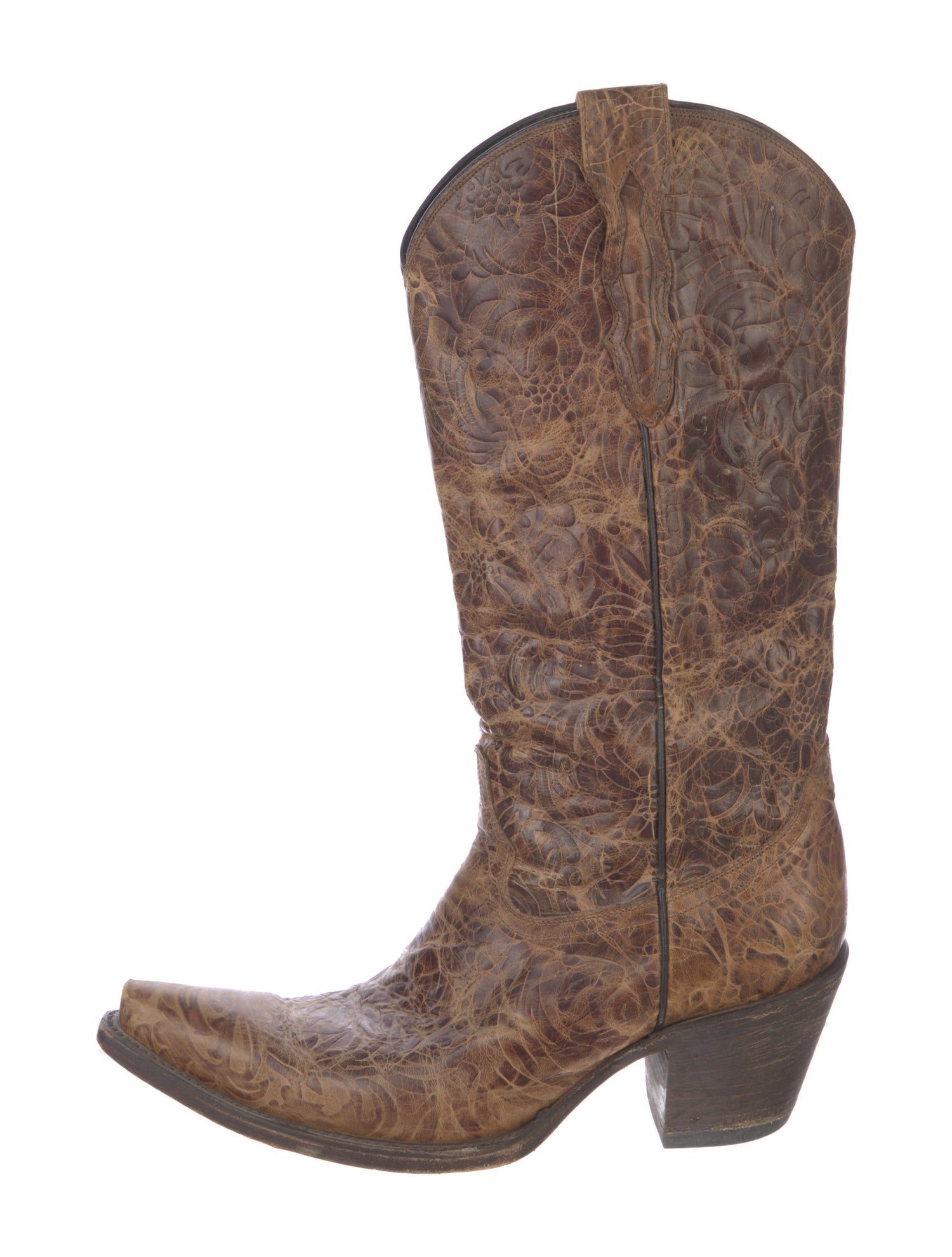 Lucchese Leather Printed Western Boots