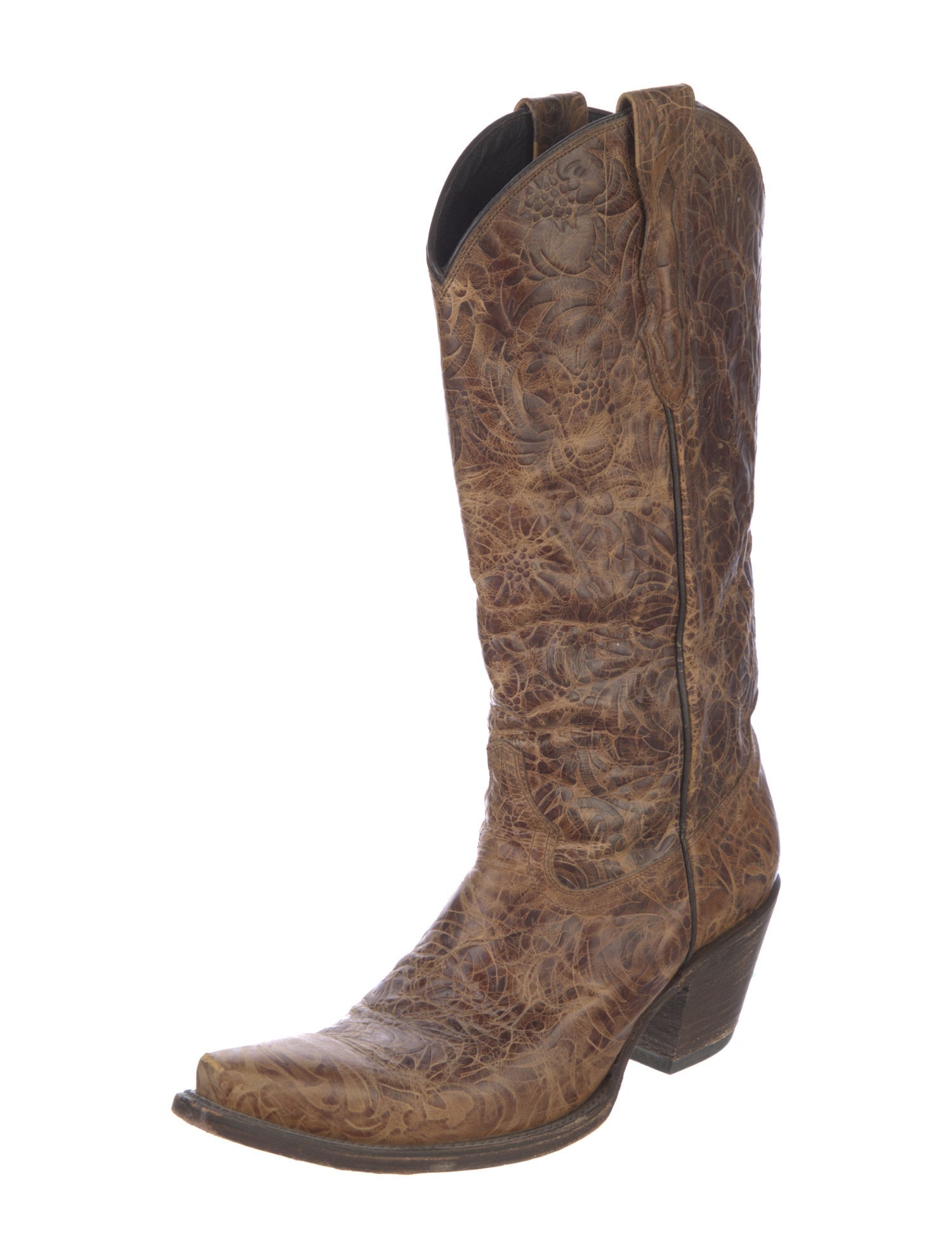 Lucchese Leather Printed Western Boots