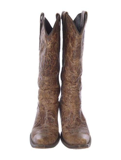 Lucchese Leather Printed Western Boots