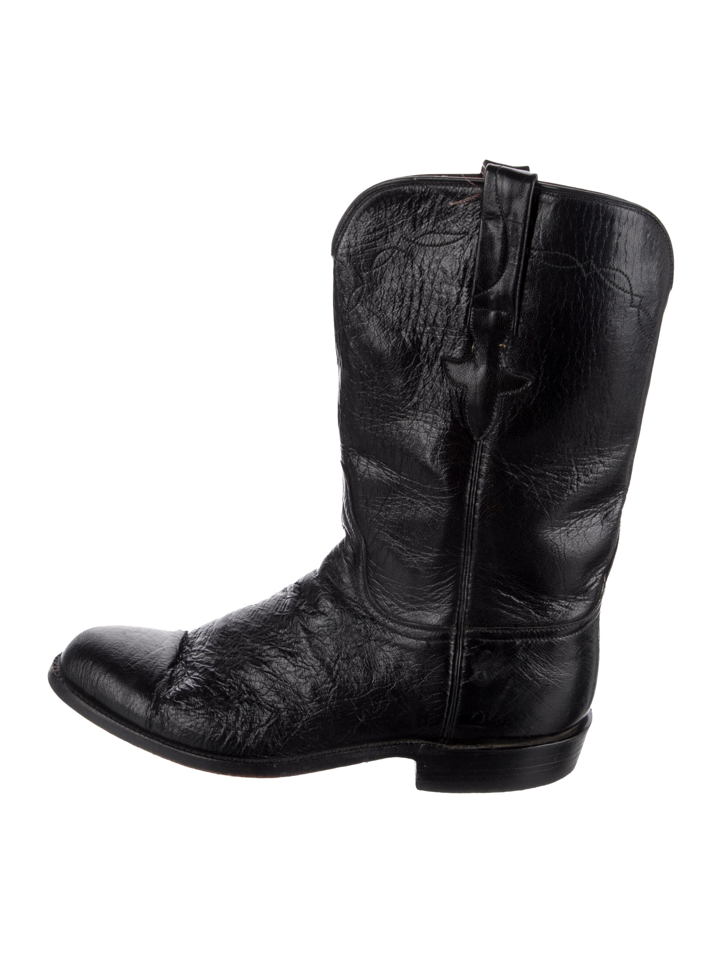 Lucchese Leather Moto Boots