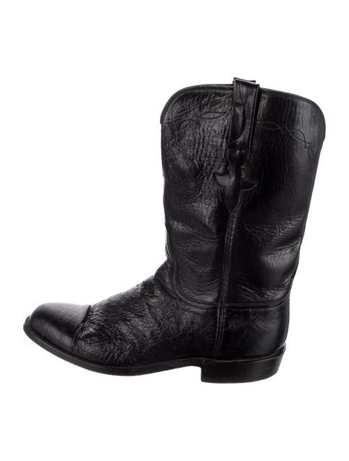 Lucchese Leather Moto Boots