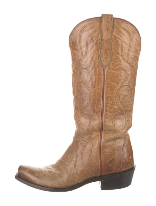 Lucchese Embossed Leather Patterned Western Boots