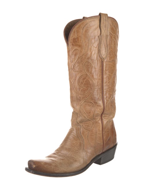 Lucchese Embossed Leather Patterned Western Boots