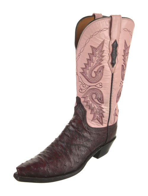 Lucchese Leather Patterned Western Boots
