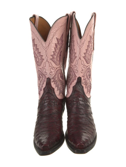 Lucchese Leather Patterned Western Boots