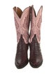 Lucchese Leather Patterned Western Boots