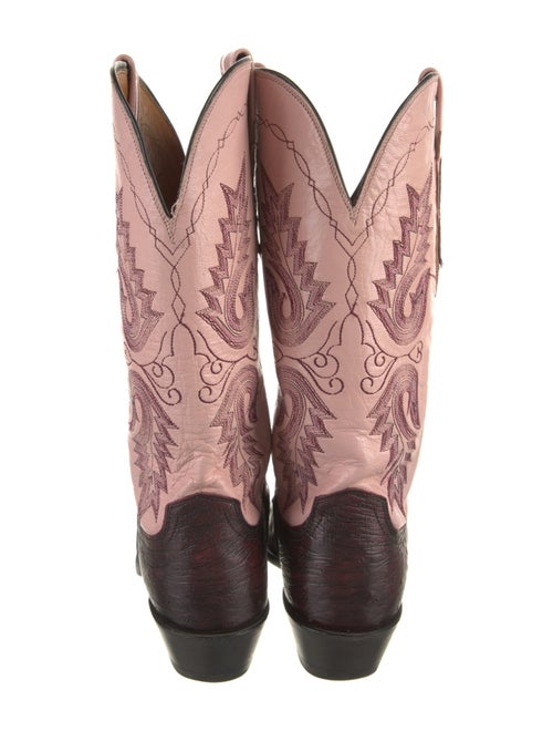 Lucchese Leather Patterned Western Boots