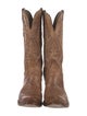 Lucchese Leather Embroidered Accent Western Boots