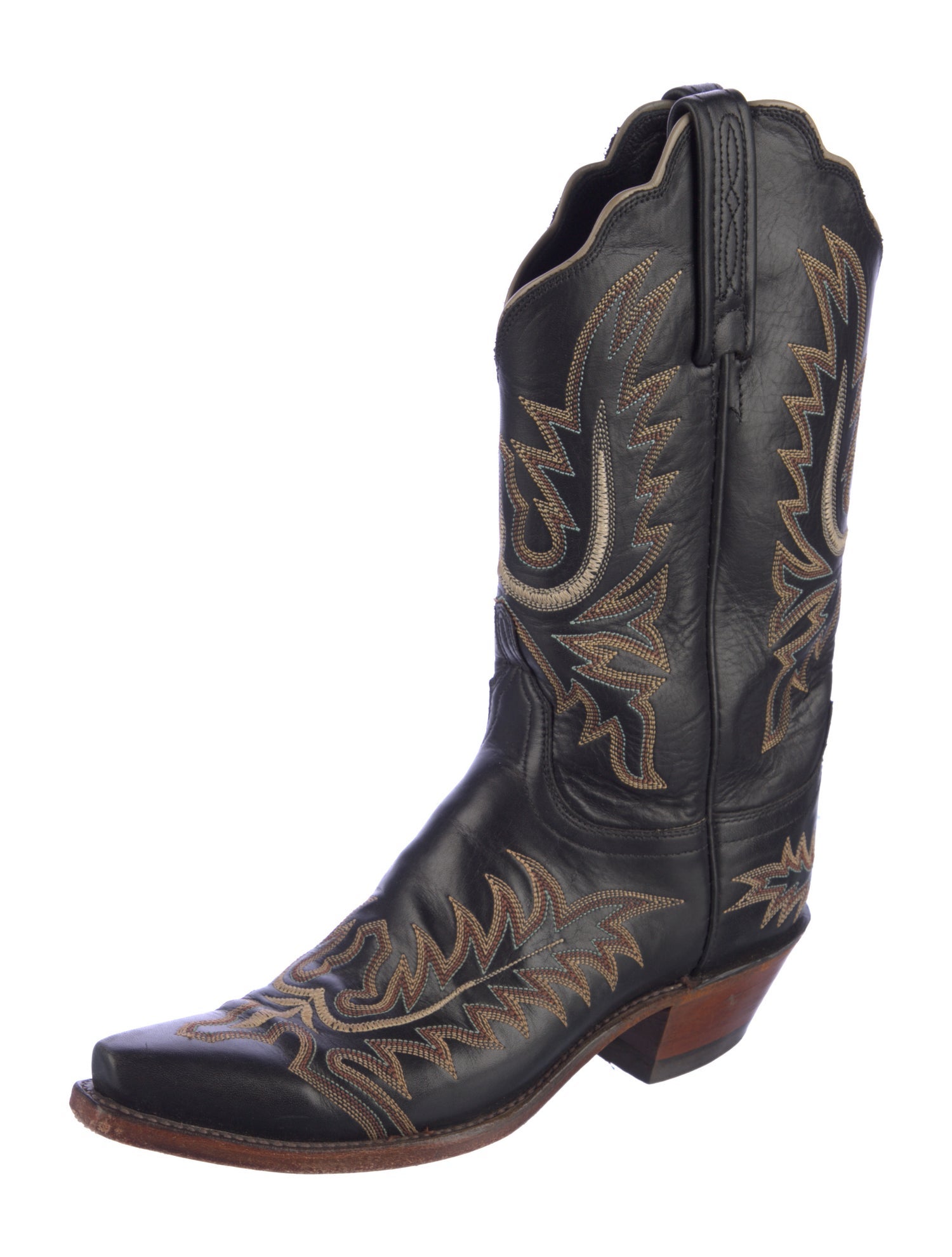 Lucchese Leather Printed Western Boots