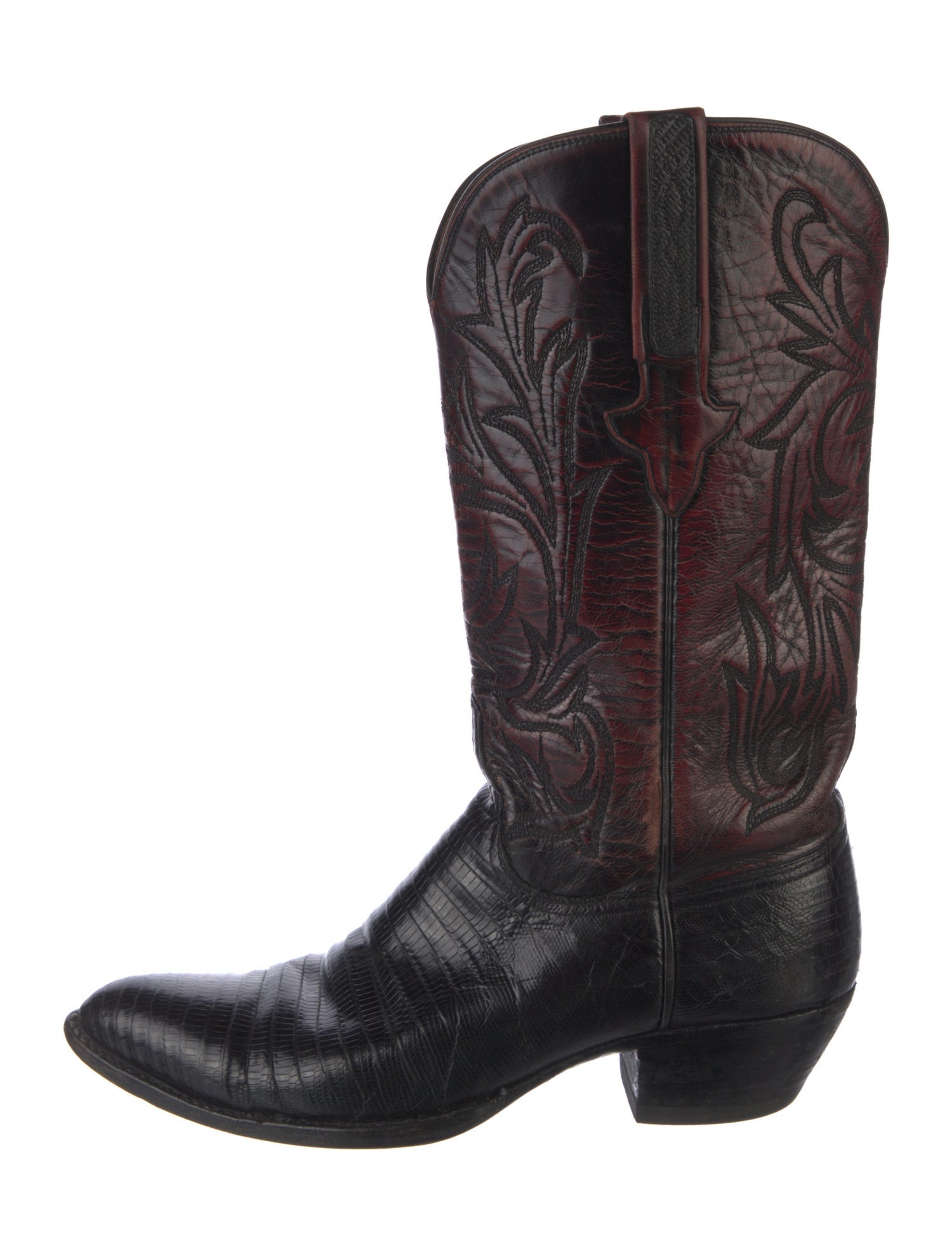Lucchese Leather Printed Western Boots
