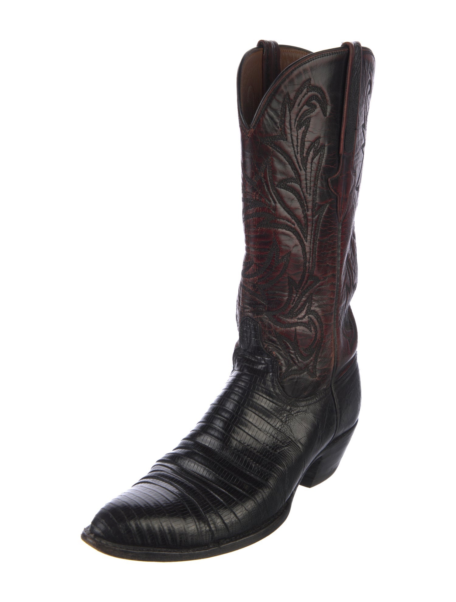 Lucchese Leather Printed Western Boots