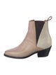 Lucchese Suede Colorblock Pattern Chelsea Boots