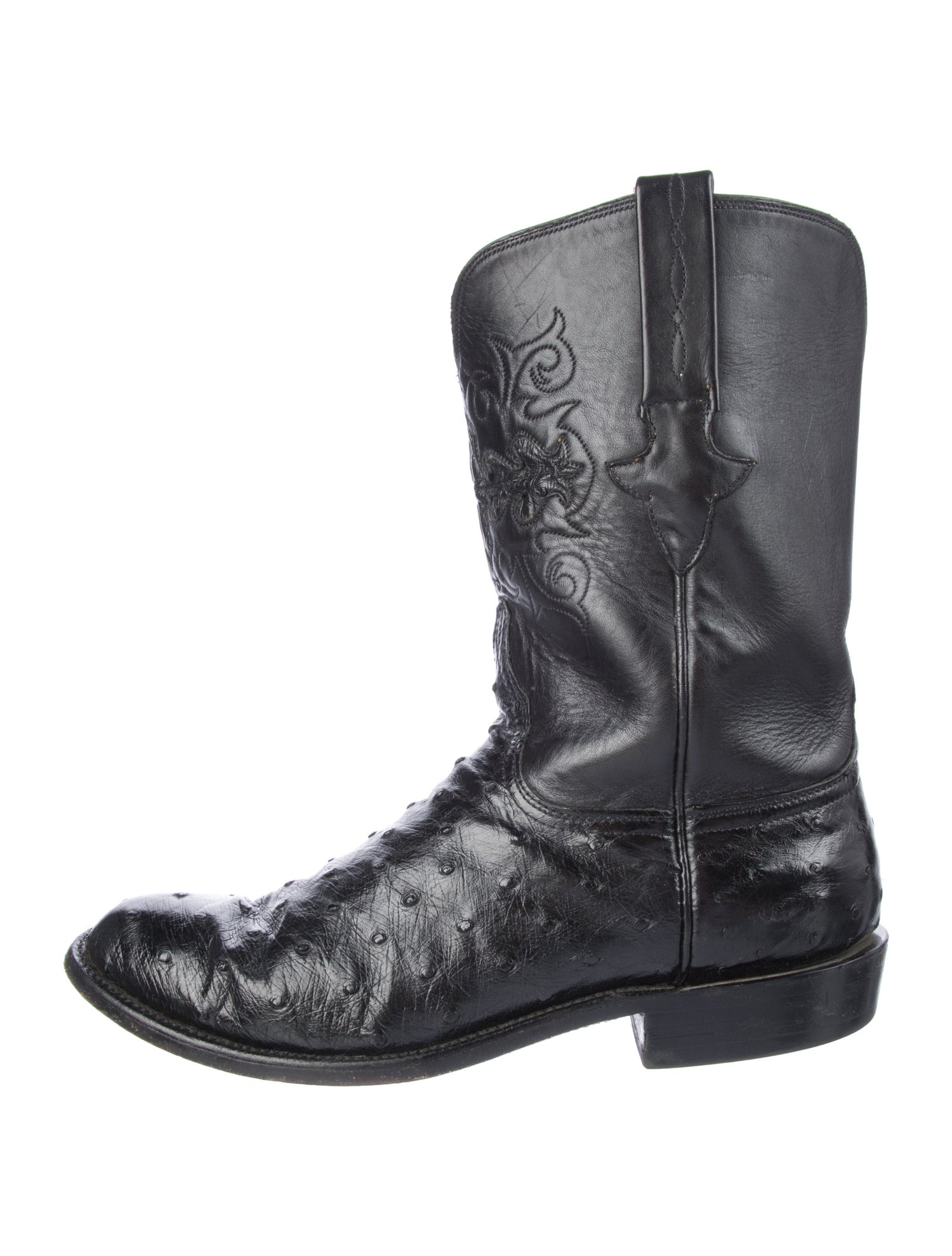 Lucchese Ostrich Western Boots