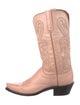 Lucchese Leather Colorblock Pattern Western Boots