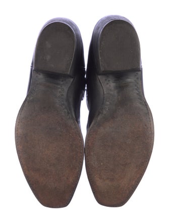 Lucchese Leather Embroidered Accent Western Boots