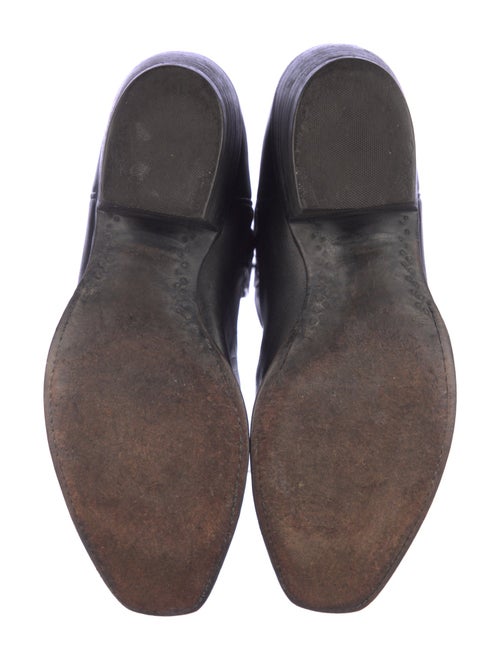 Lucchese Leather Embroidered Accent Western Boots