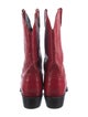 Lucchese Leather Embroidered Accent Western Boots