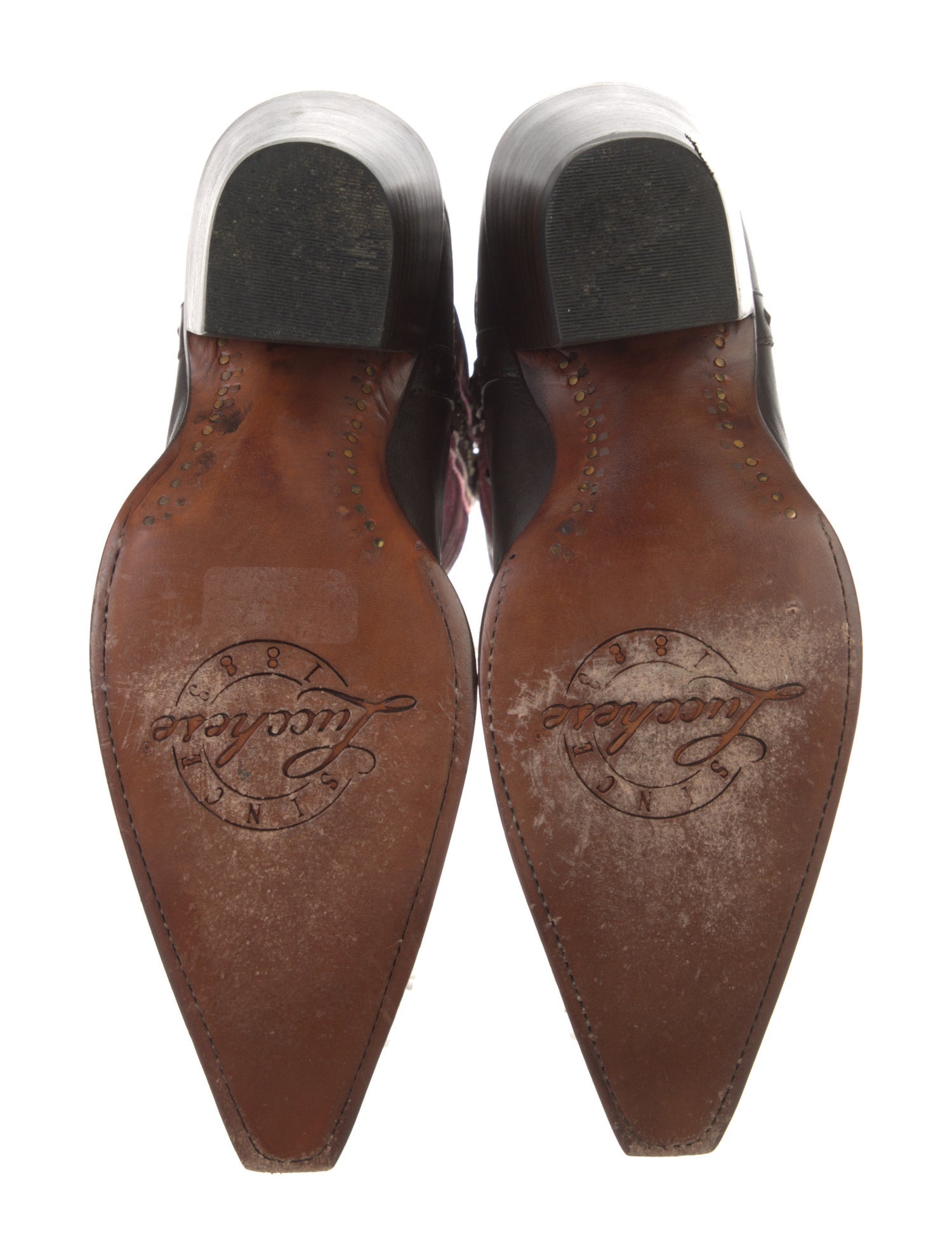 Lucchese Leather Printed Western Boots