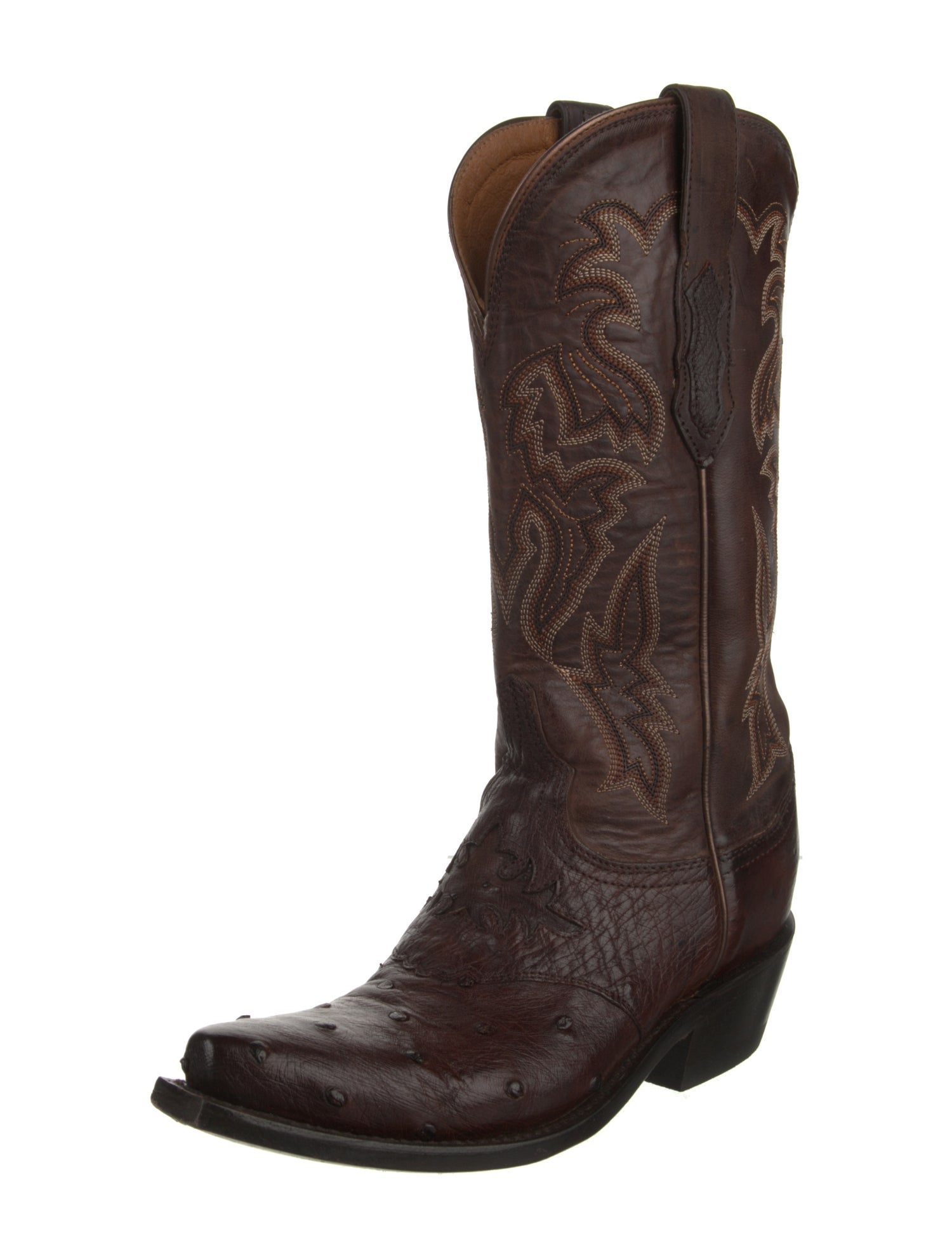 Lucchese Leather Graphic Print Western Boots