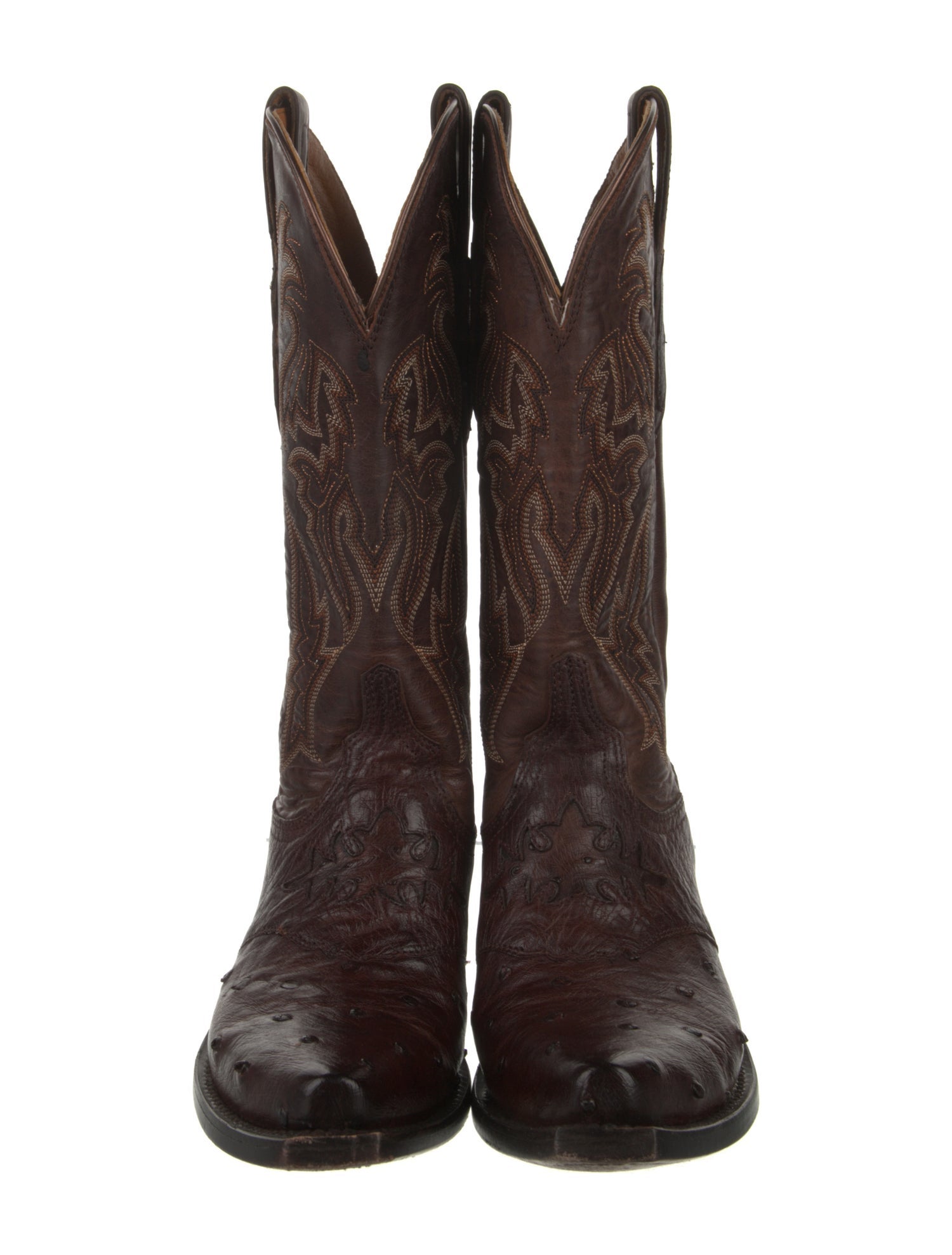 Lucchese Leather Graphic Print Western Boots