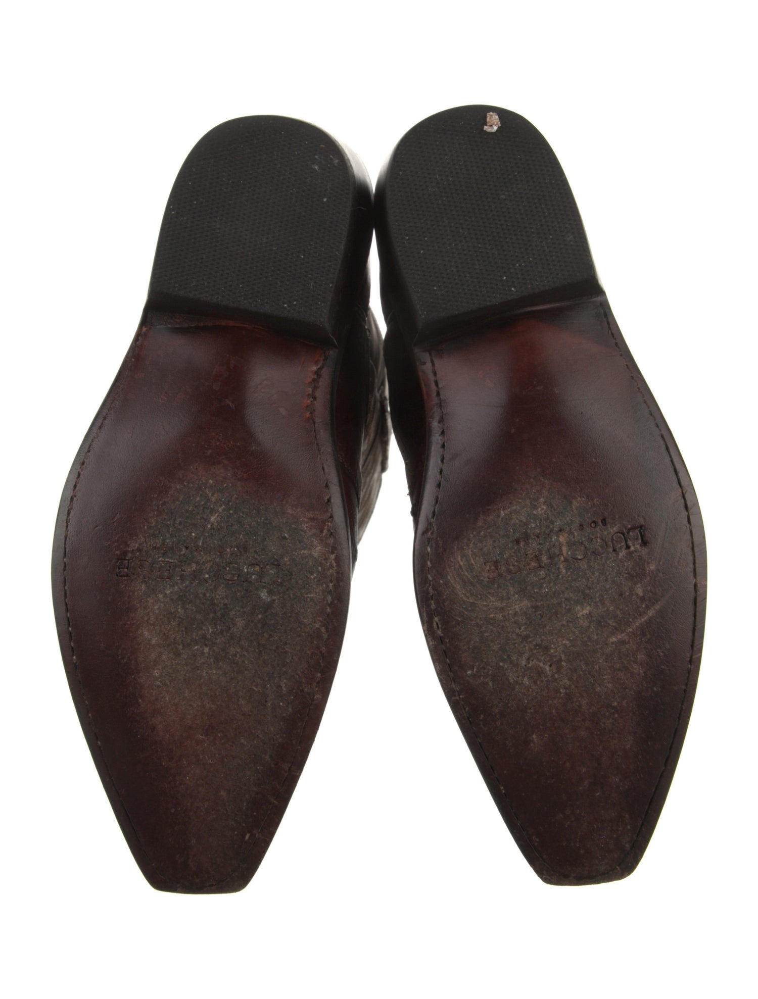 Lucchese Leather Graphic Print Western Boots