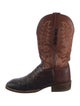 Lucchese Alligator Embroidered Accent Western Boots