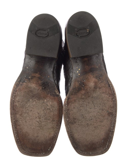 Lucchese Alligator Embroidered Accent Western Boots